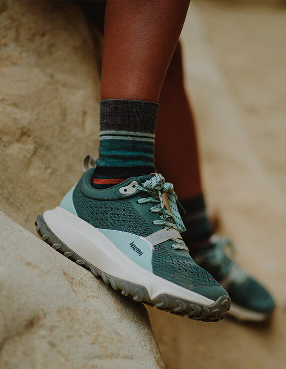 The Hilma Running Wildbound Trail Running Shoe in Dark Forest