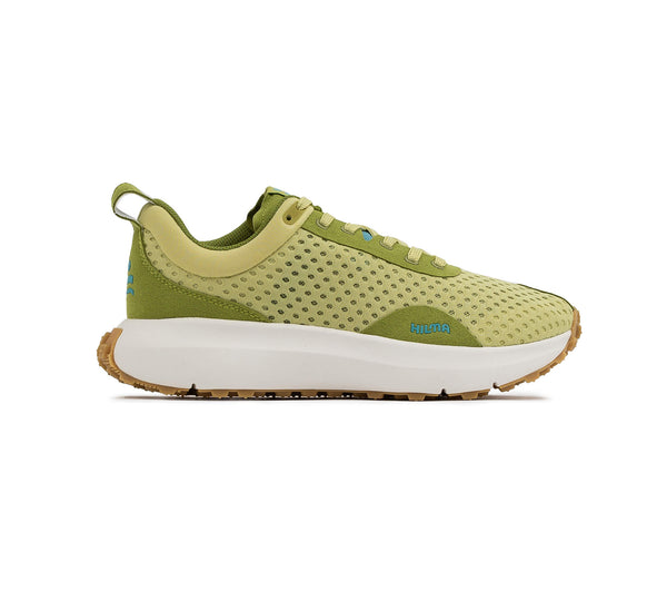 Exterior side view of right Everywhere Hilma Running Shoe in  Linden Green