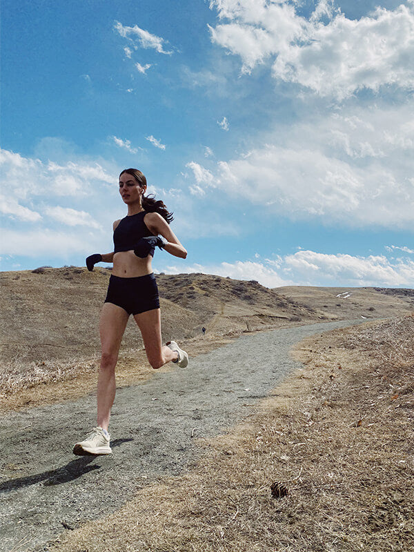 Brooke Torres, founder of Hilma Running Shoes, running. Hilma Running Instagram Page.