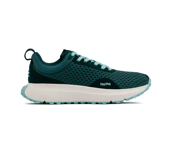 Exterior side view of right Everywhere Hilma Running Shoe in Evergreen